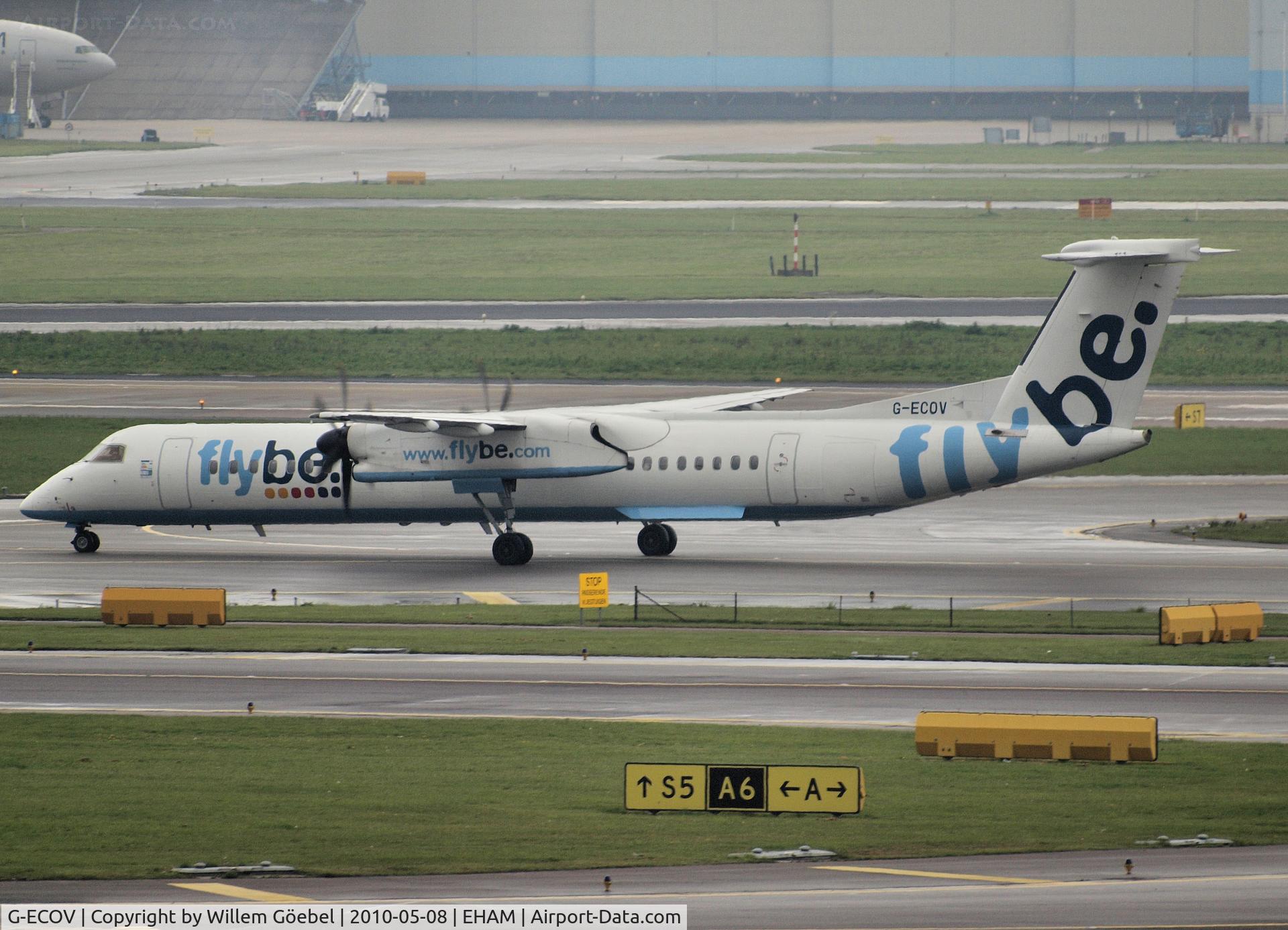 G-ECOV, 2000 De Havilland Canada DHC-8-402Q Dash 8 C/N 4033, Taxi to runway 24 of Amsterdam Airport