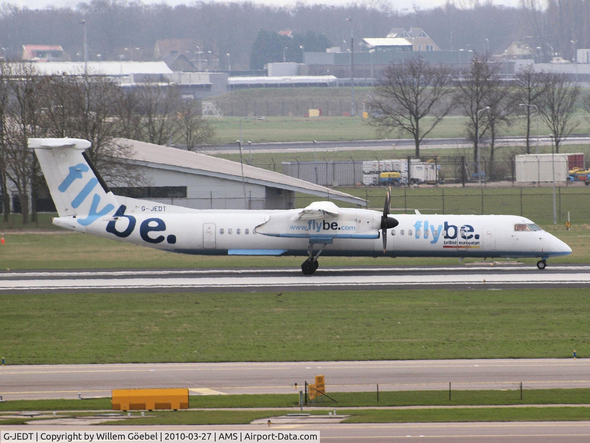 G-JEDT, 2003 De Havilland Canada DHC-8-402Q Dash 8 C/N 4088, Ready for take off from runway 24 of Schiphol Airport