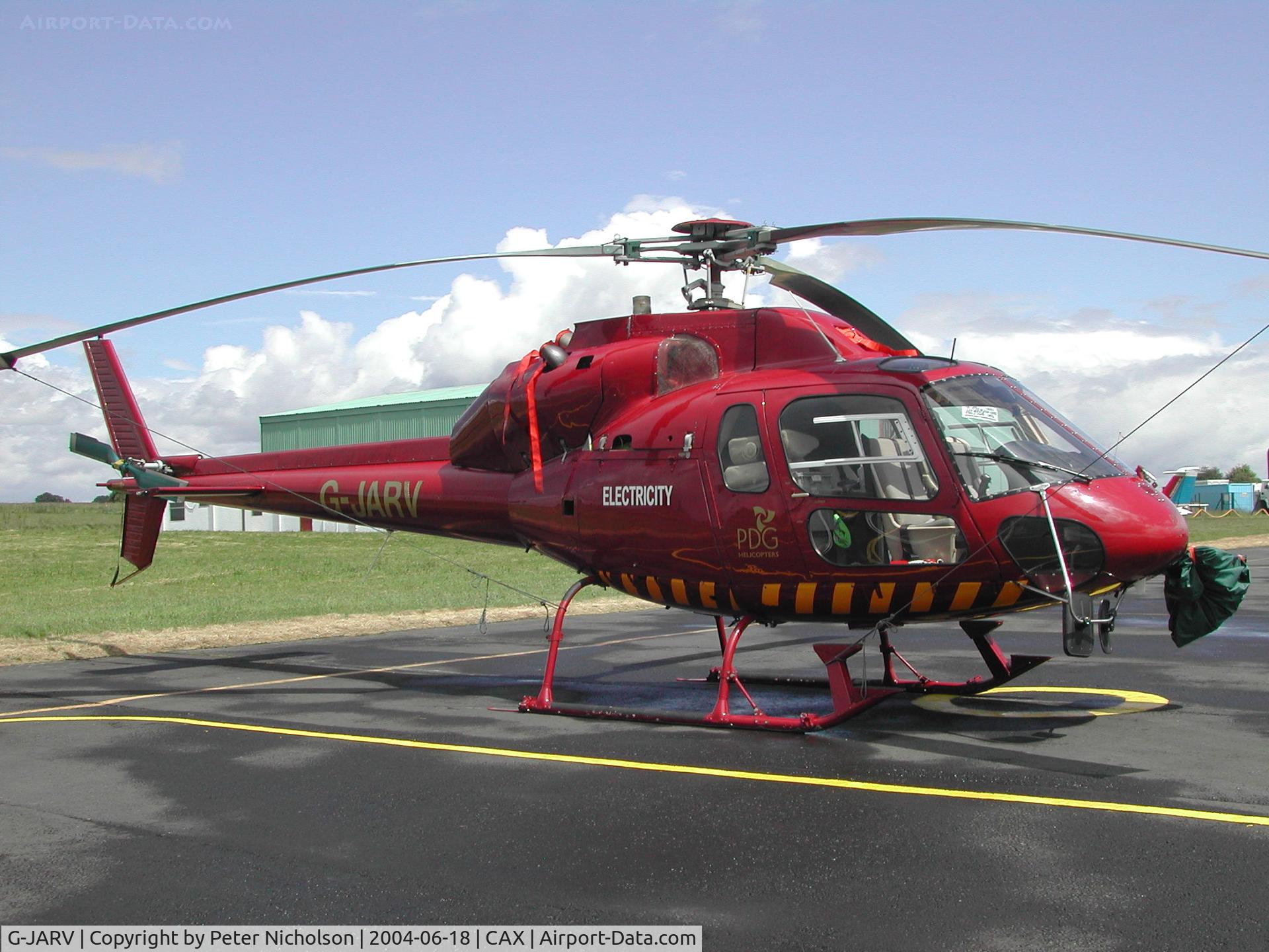 G-JARV, 1982 Aerospatiale AS-355F-1 Ecureuil 2 C/N 5164, Ecureuil of PDG Helicopters as seen at Carlisle Airport in the Summer of 2004.