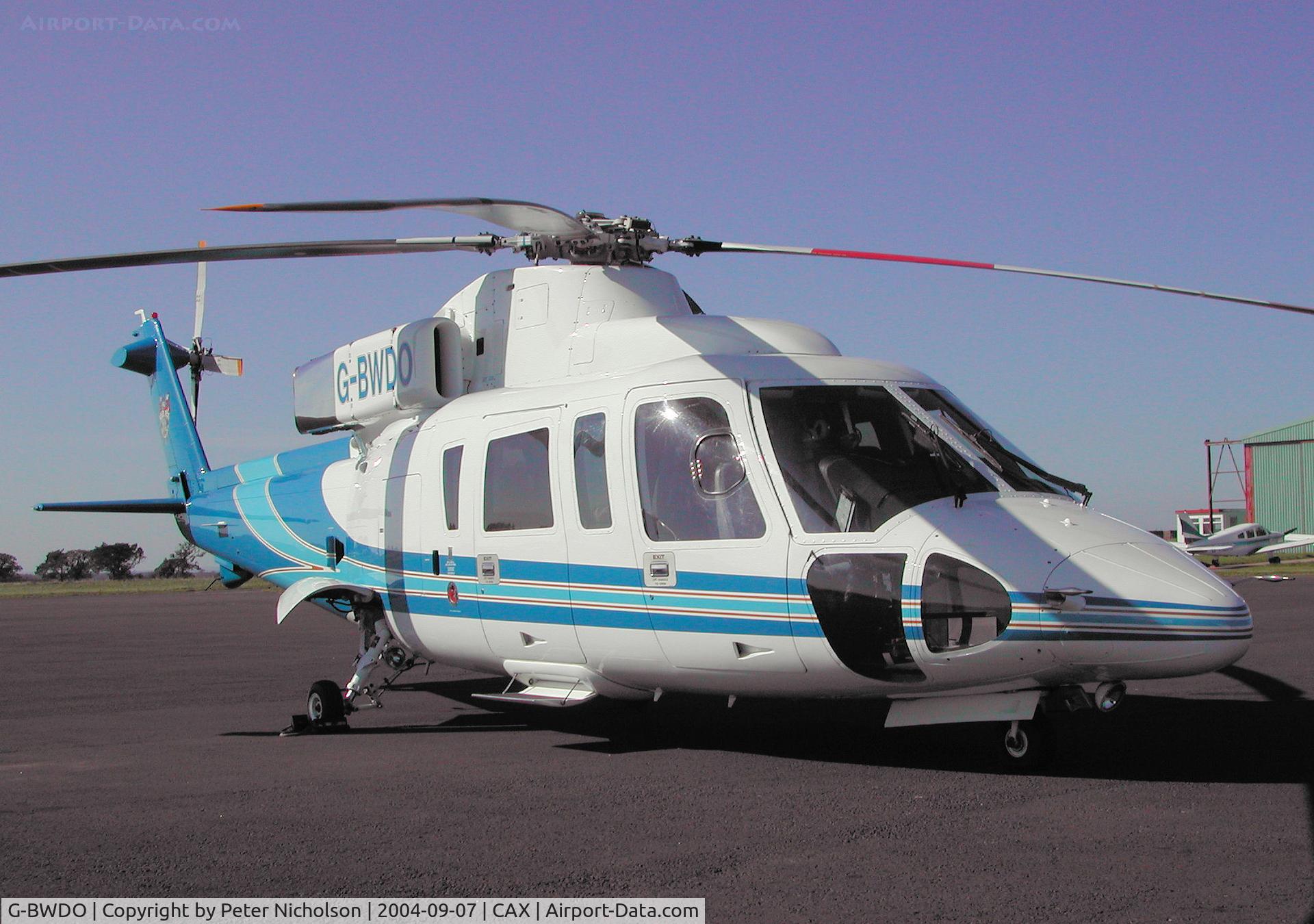 G-BWDO, 1989 Sikorsky S-76B C/N 760356, Sikorsky S-76B of Haughey Air seen at Carlisle Airport in September 2004.