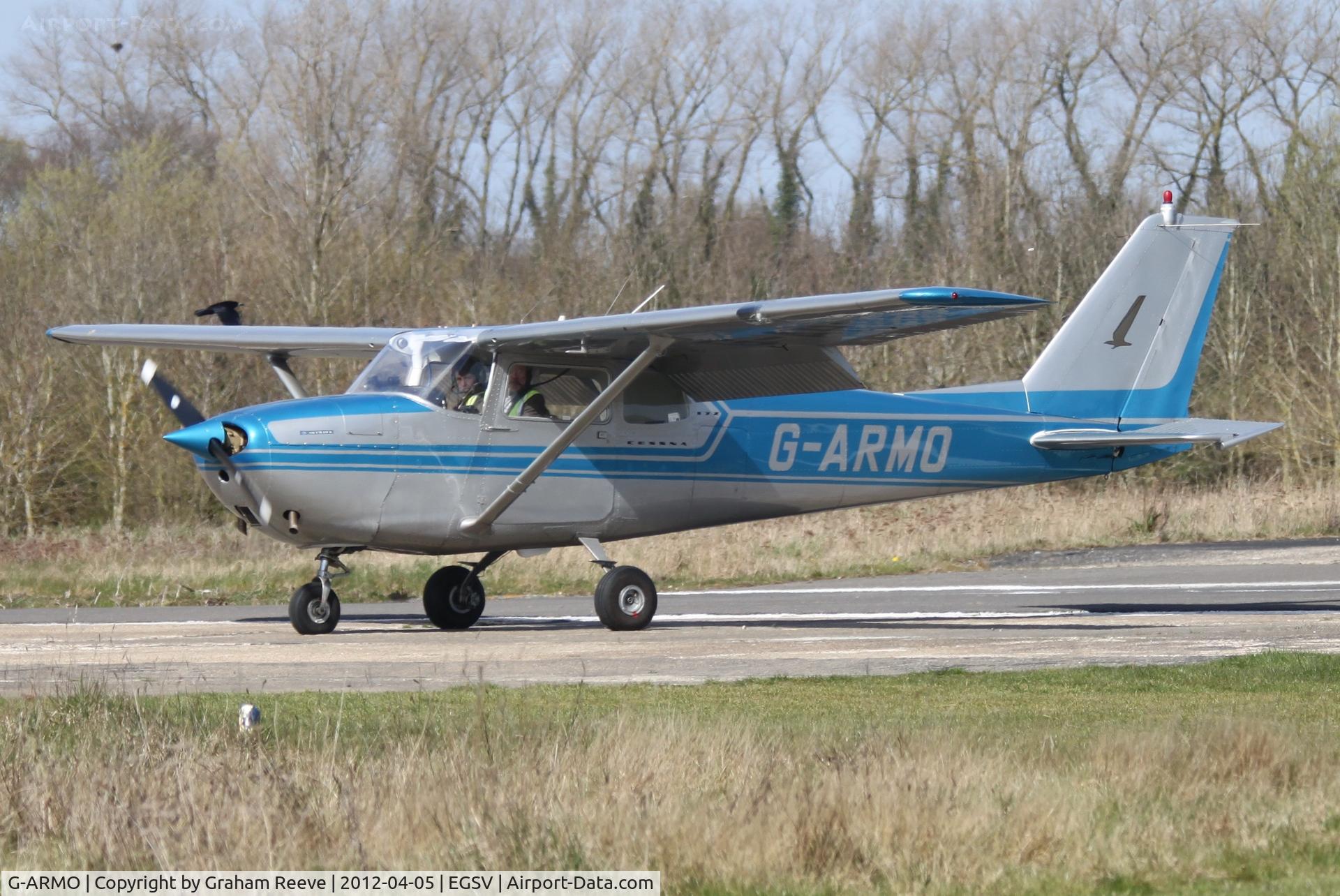G-ARMO, 1961 Cessna 172B C/N 17248560, Just landed.