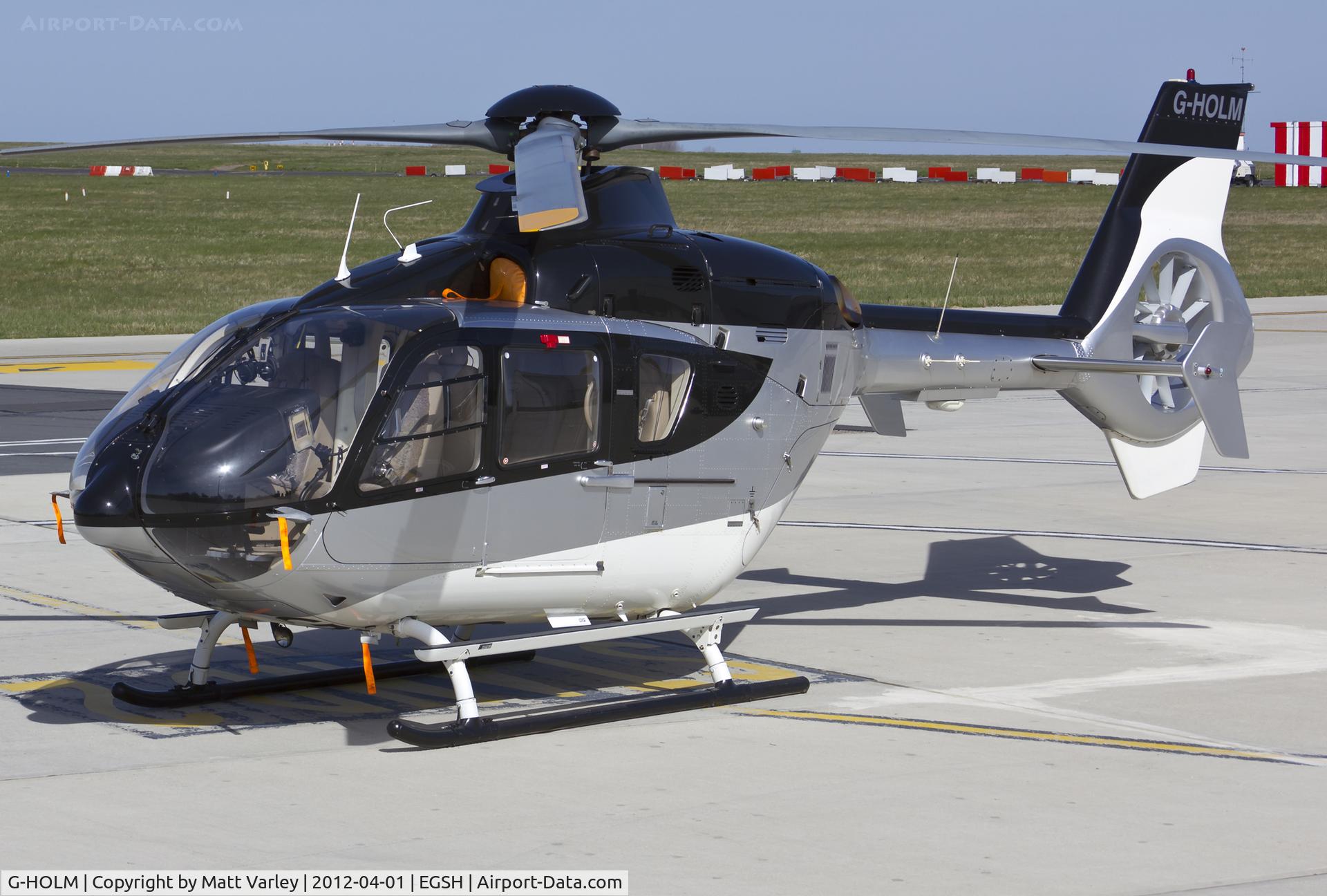G-HOLM, 2007 Eurocopter EC-135T-2+ C/N 0574, Sat on stand 2 at SaxonAir.