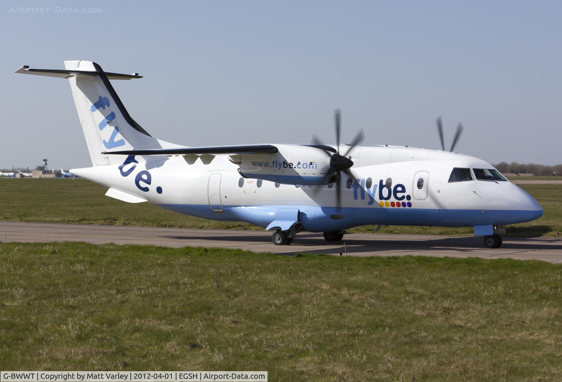 G-BWWT, 1995 Dornier 328-100 C/N 3022, About to depart EGSH.