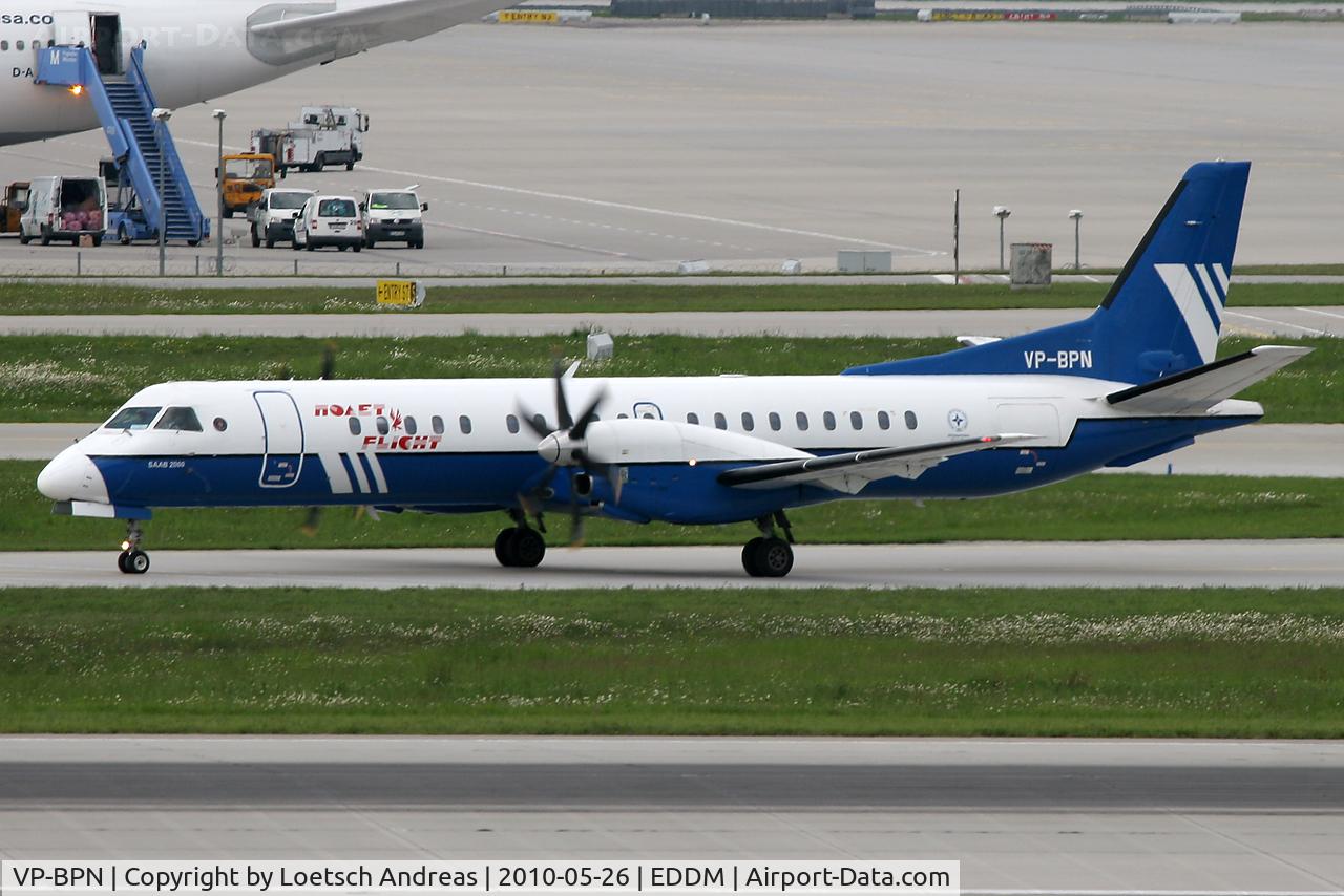 VP-BPN, 1998 Saab 2000 C/N 2000-058, Polet