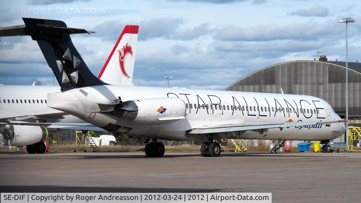 SE-DIF, 1989 McDonnell Douglas MD-87 (DC-9-87) C/N 49606, Parked at ARN, re-registered 12-03-16