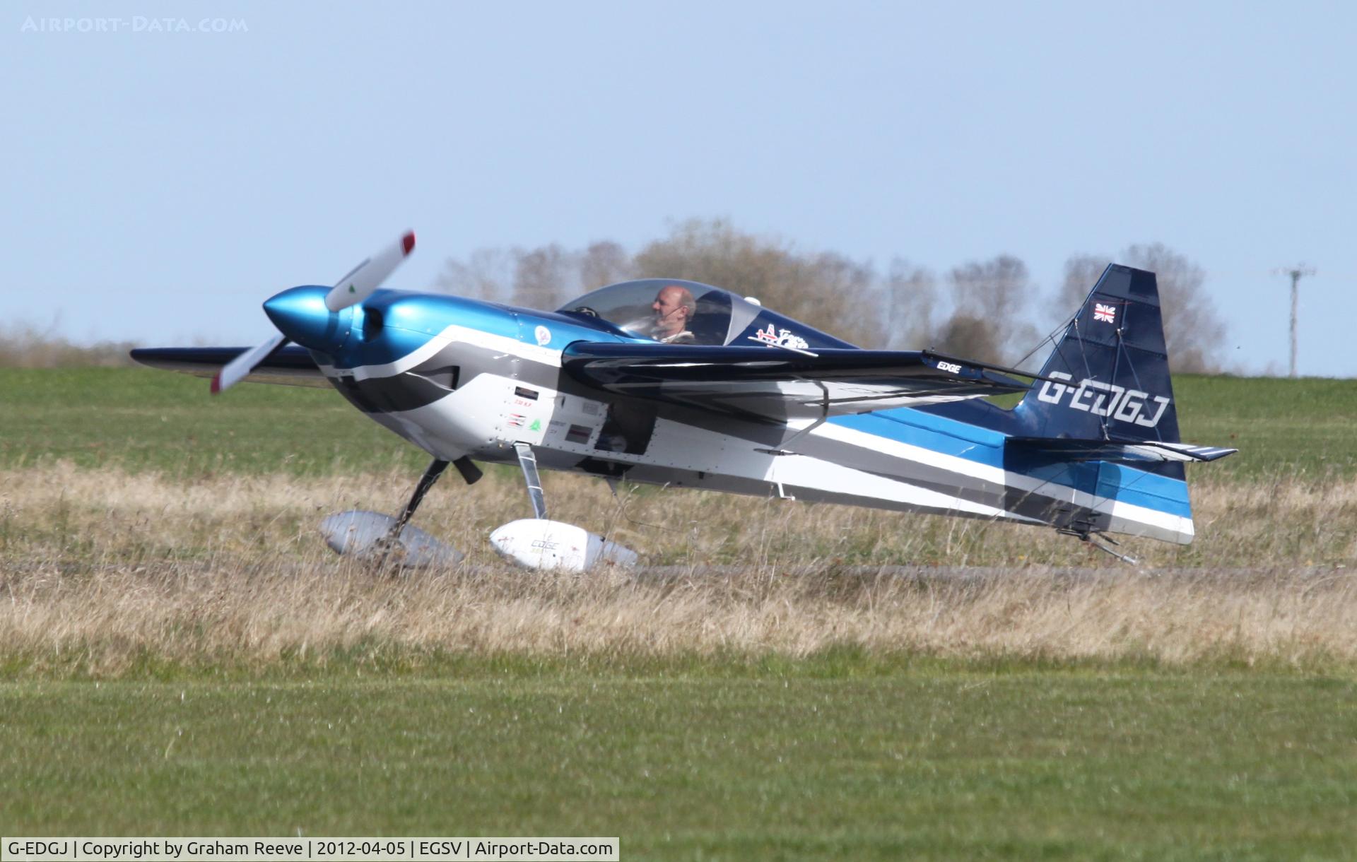 G-EDGJ, Zivko Edge 360 C/N MCK002, Just landed.