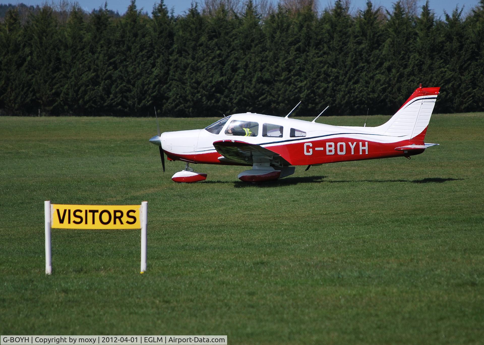 G-BOYH, 1977 Piper PA-28-151 Cherokee Warrior C/N 28-7715290, Cherokee Warrior Ex N8795F at White Waltham