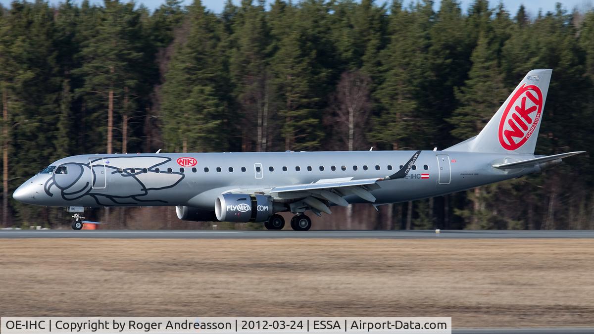 OE-IHC, 2010 Embraer 190LR (ERJ-190-100LR) C/N 19000349, HG8490 from Vienna
