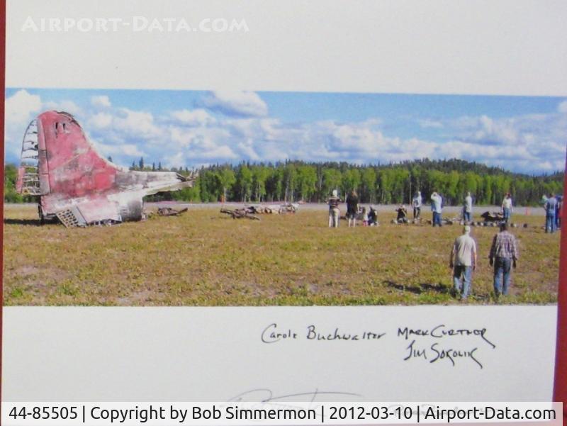 44-85505, 1944 Lockheed Vega B-17G C/N 8512 (?), Wreckage recovered at Talketna, AK and transported to Urbana, Ohio to be used in restoration of 44-85813 by Champaign Aviation Museum.