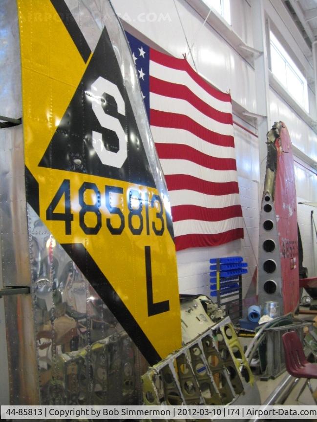 44-85813, 1944 Boeing B-17G Flying Fortress C/N 8722, Reconstructed vertical stabilizer along with some original parts from 44-85505.