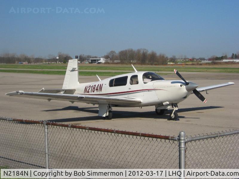 N2184N, 1999 Mooney M20S Eagle C/N 30-0039, On the ramp at Lancaster, Ohio