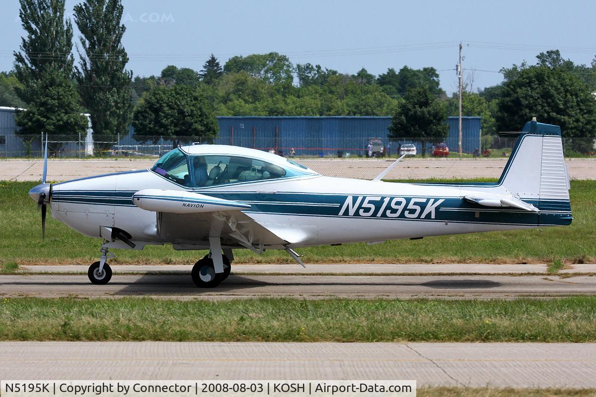 N5195K, 1950 Ryan Navion B C/N NAV-4-2095B, EAA Airventure 2008.