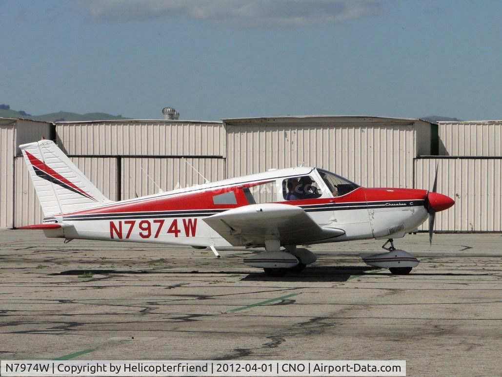 N7974W, 1964 Piper PA-28-180 C/N 28-2027, Starting to taxi from near the paint shop