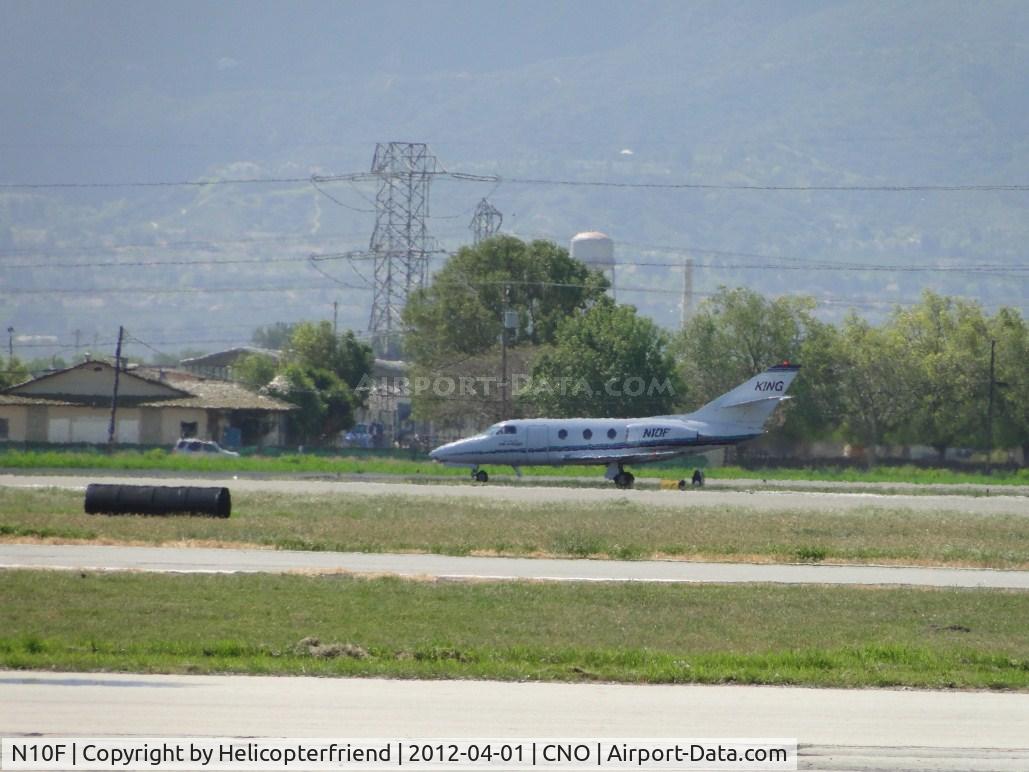 N10F, 1974 Dassault Falcon 10 C/N 12, Taxiing back after landing on runway 26L, southside of the field