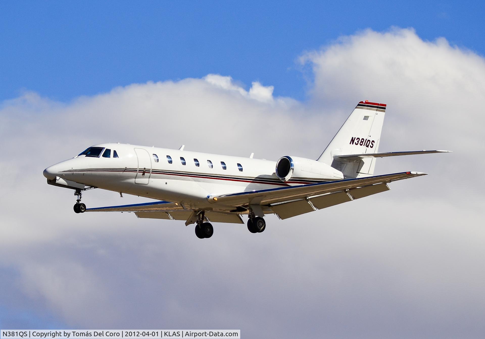 N381QS, 2006 Cessna 680 Citation Sovereign C/N 680-0097, N381QS 2006 Cessna 680 C/N 680-0097

Las Vegas - McCarran International (LAS / KLAS)
USA - Nevada, April 01, 2012
Photo: Tomás Del Coro