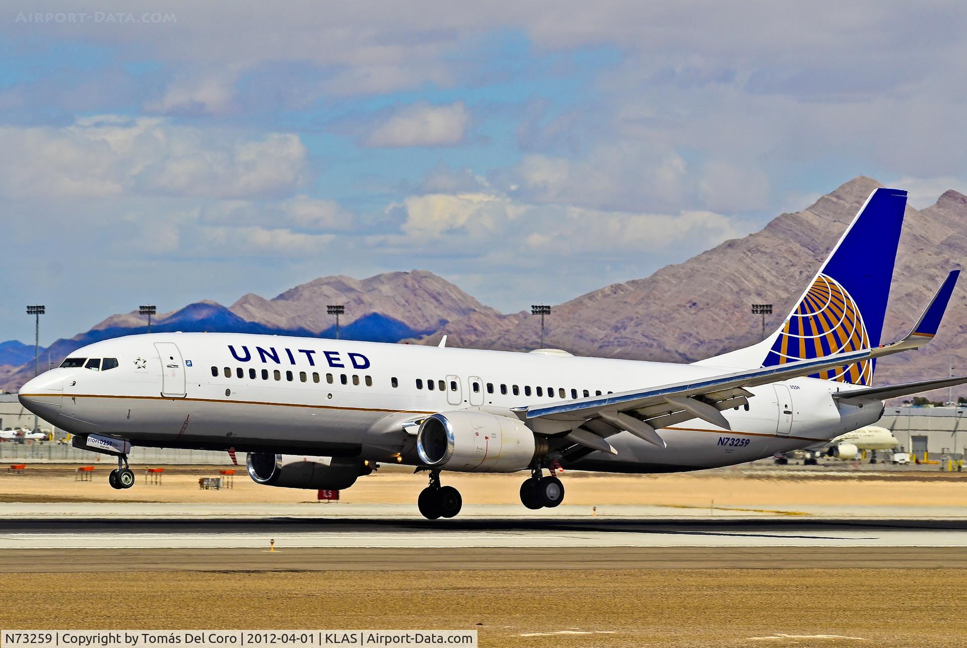 N73259, 2001 Boeing 737-824 C/N 30803, N73259 United Airlines 2001 Boeing 737-824 C/N 30803

Las Vegas - McCarran International (LAS / KLAS)
USA - Nevada, April 01, 2012
Photo: Tomás Del Coro