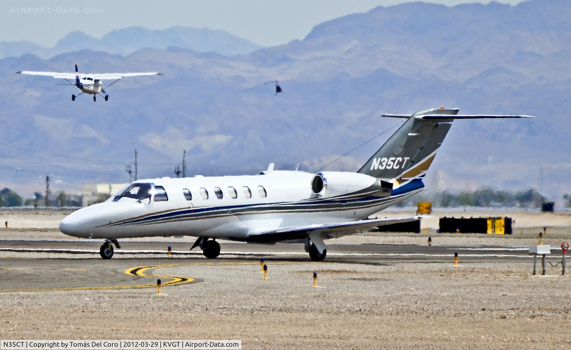 N35CT, 2002 Cessna 525A CitationJet CJ2 C/N 525A-0120, N35CT 2002 Cessna 525A C/N 525A-0120

North Las Vegas Airport (IATA: VGT, ICAO: KVGT, FAA LID: VGT)
TDelCoro
March 29, 2012