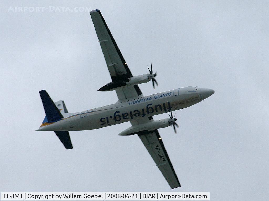 TF-JMT, 1992 Fokker 50 C/N 20250, Fly over Akureyri
