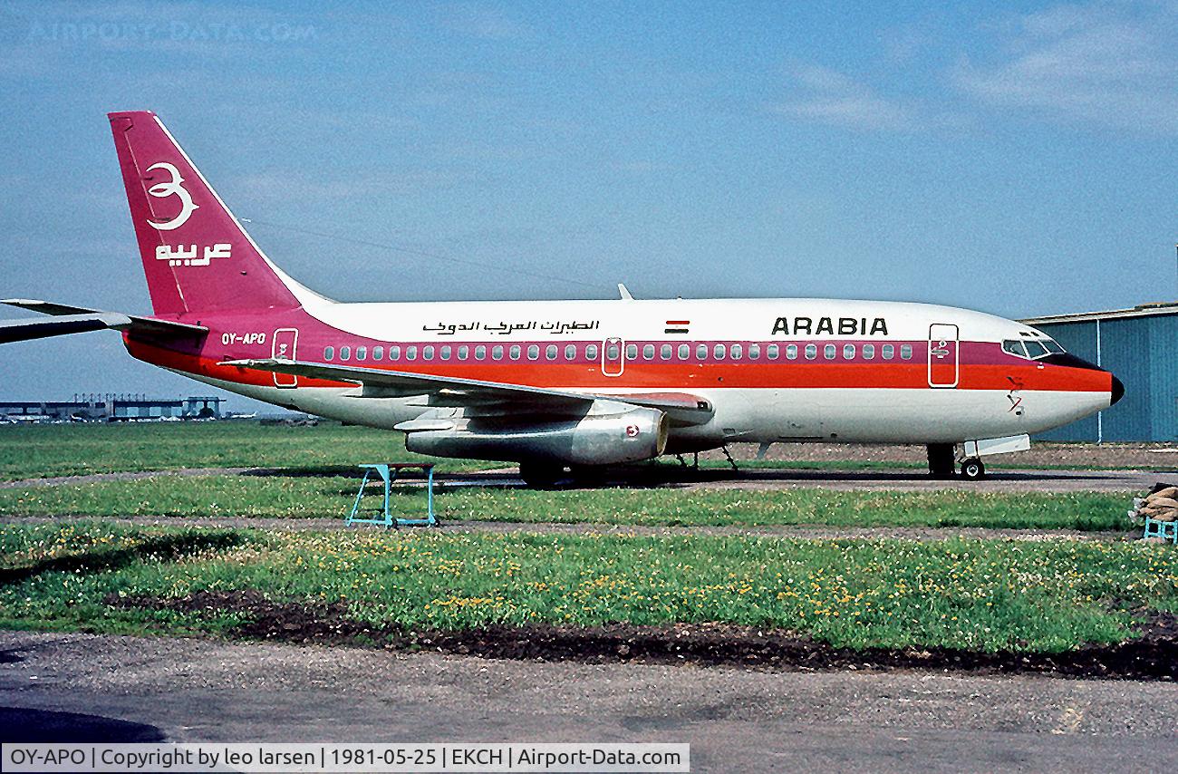 OY-APO, 1979 Boeing 737-2L9 C/N 22072, Copenhagen Denmark 25.5.81