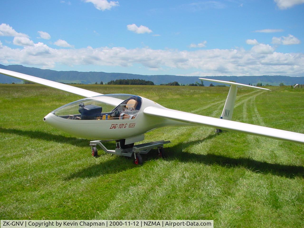 ZK-GNV, Glaser-Dirks DG-100G Elan C/N E150 G117, This photo taken at Matamata Airfield, New Zealand
