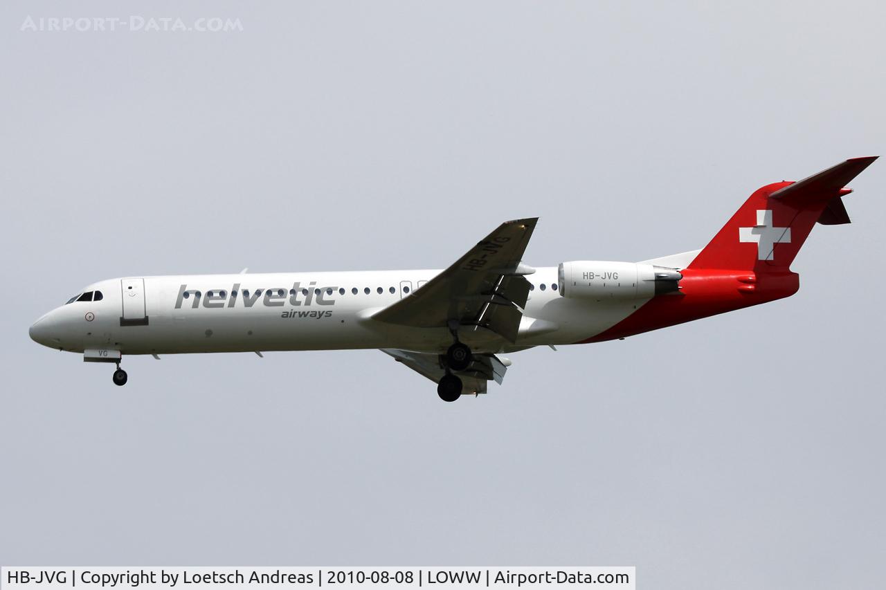 HB-JVG, 1993 Fokker 100 (F-28-0100) C/N 11478, Helvetic