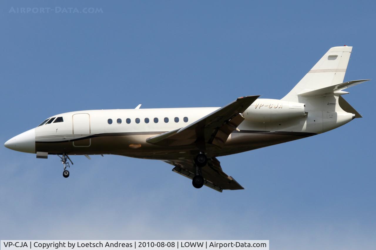 VP-CJA, 1995 Dassault Falcon 2000 C/N 18, withe nose