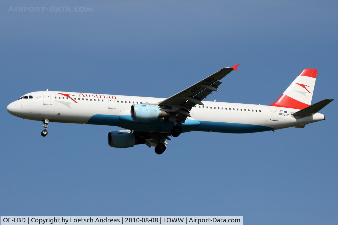 OE-LBD, 1998 Airbus A321-211 C/N 920, Austrian