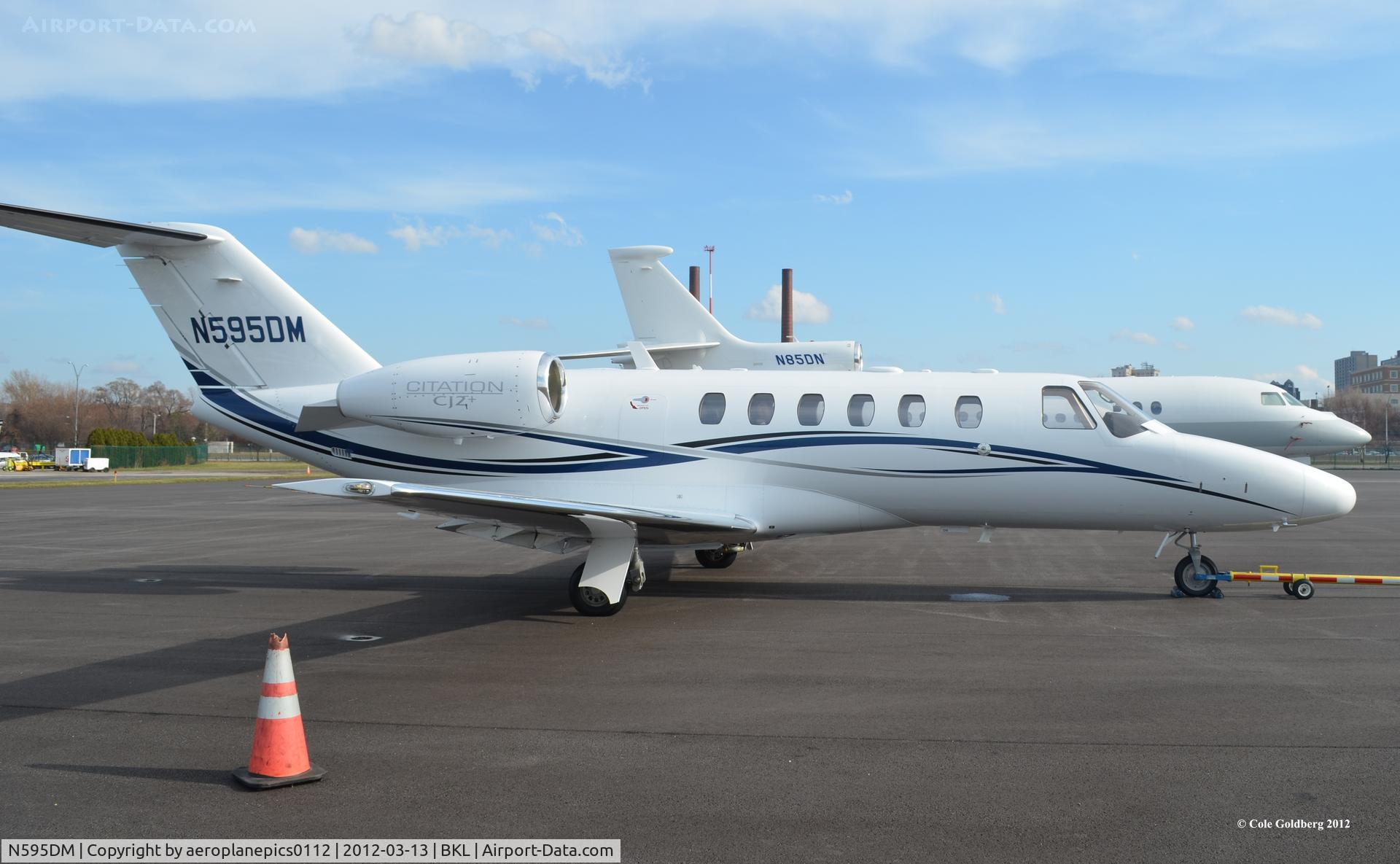 N595DM, Cessna 525 CitationJet CJ1+ C/N 525-0697, N595DM seen at KBKL, March 13th, 2012.