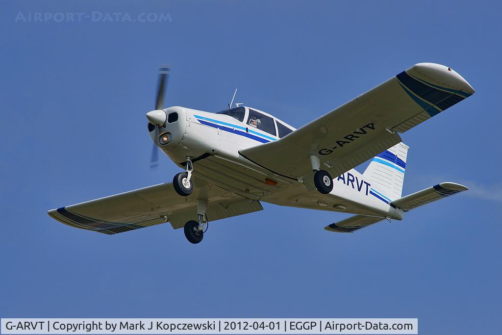 G-ARVT, 1962 Piper PA-28-160 Cherokee Cherokee C/N 28-379, On approach to runway 27.