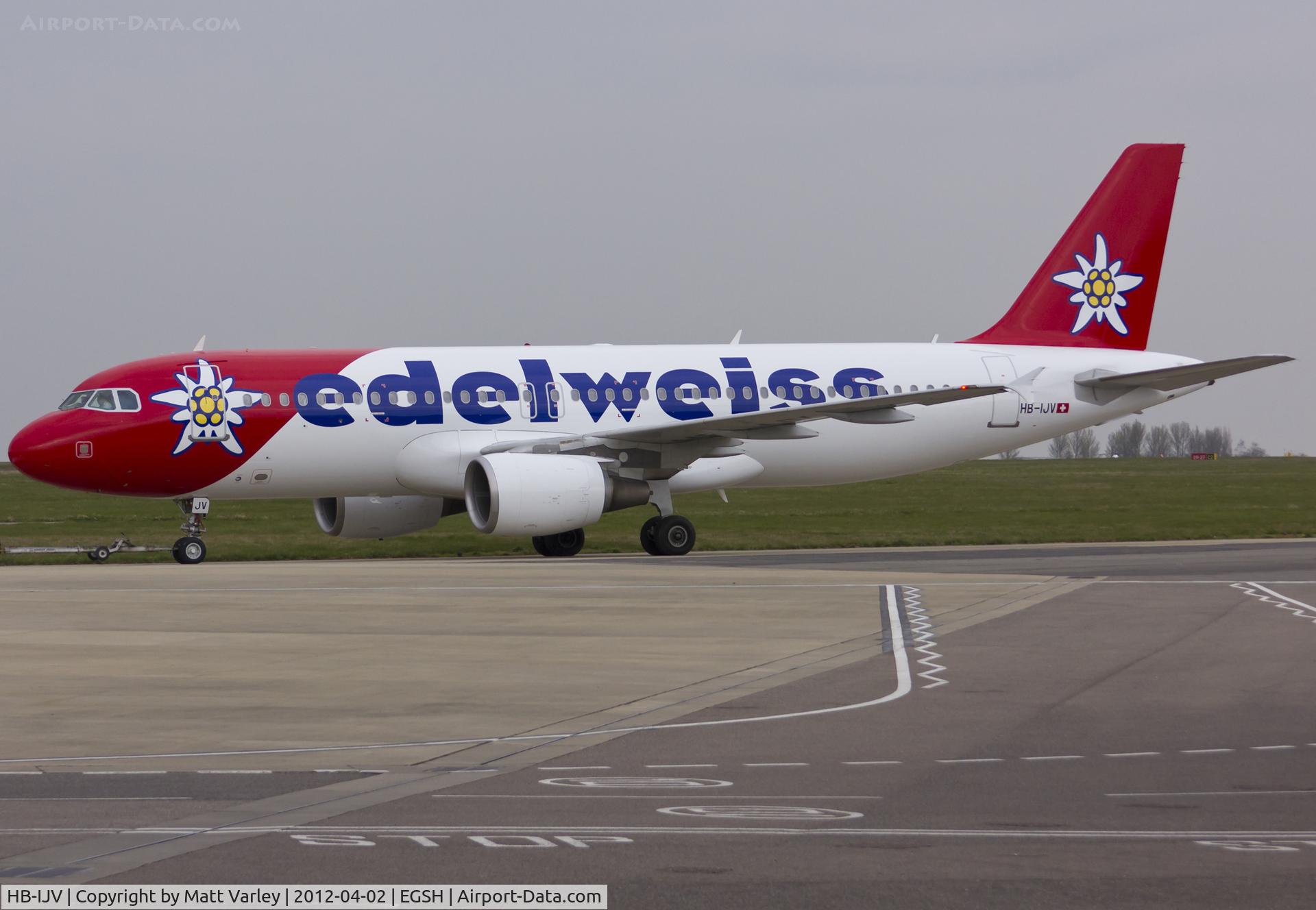HB-IJV, 2003 Airbus A320-214 C/N 2024, Fresh out of spray in Edelweiss C/S.