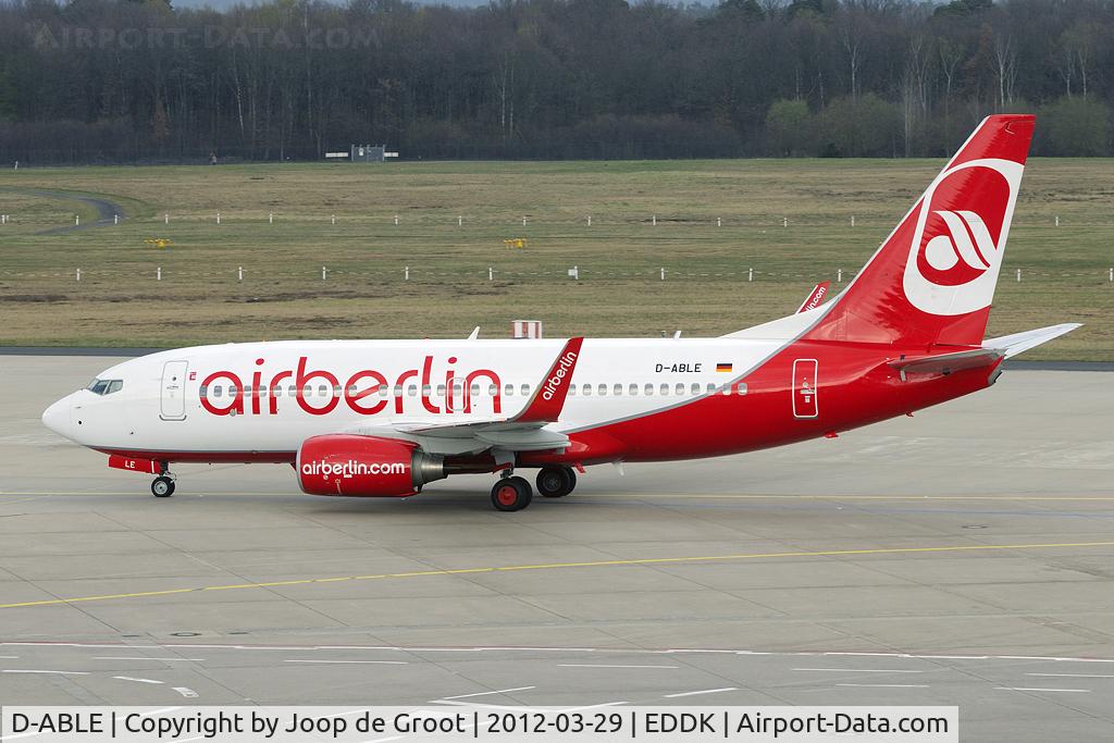 D-ABLE, 2010 Boeing 737-76J C/N 36873, Air Berlin