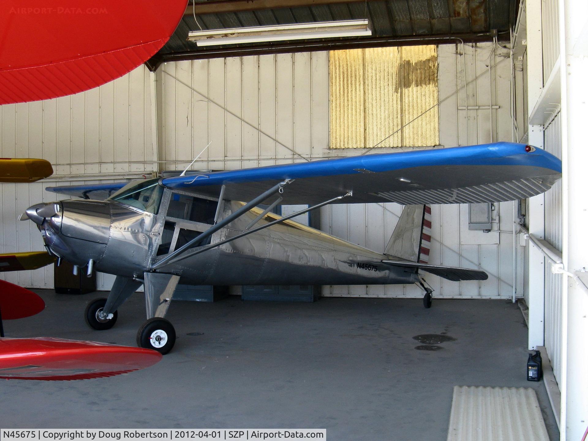 N45675, 1946 Luscombe 8A C/N 2202, 1946 Luscombe 8A, Continental A&C65 65 Hp, patroller doors mod