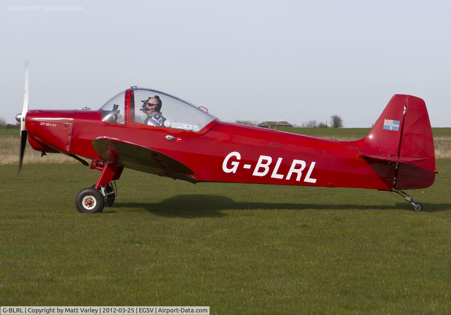 G-BLRL, 1960 Scintex CP-301C-1 Emeraude C/N 552, About to depart the fly in.