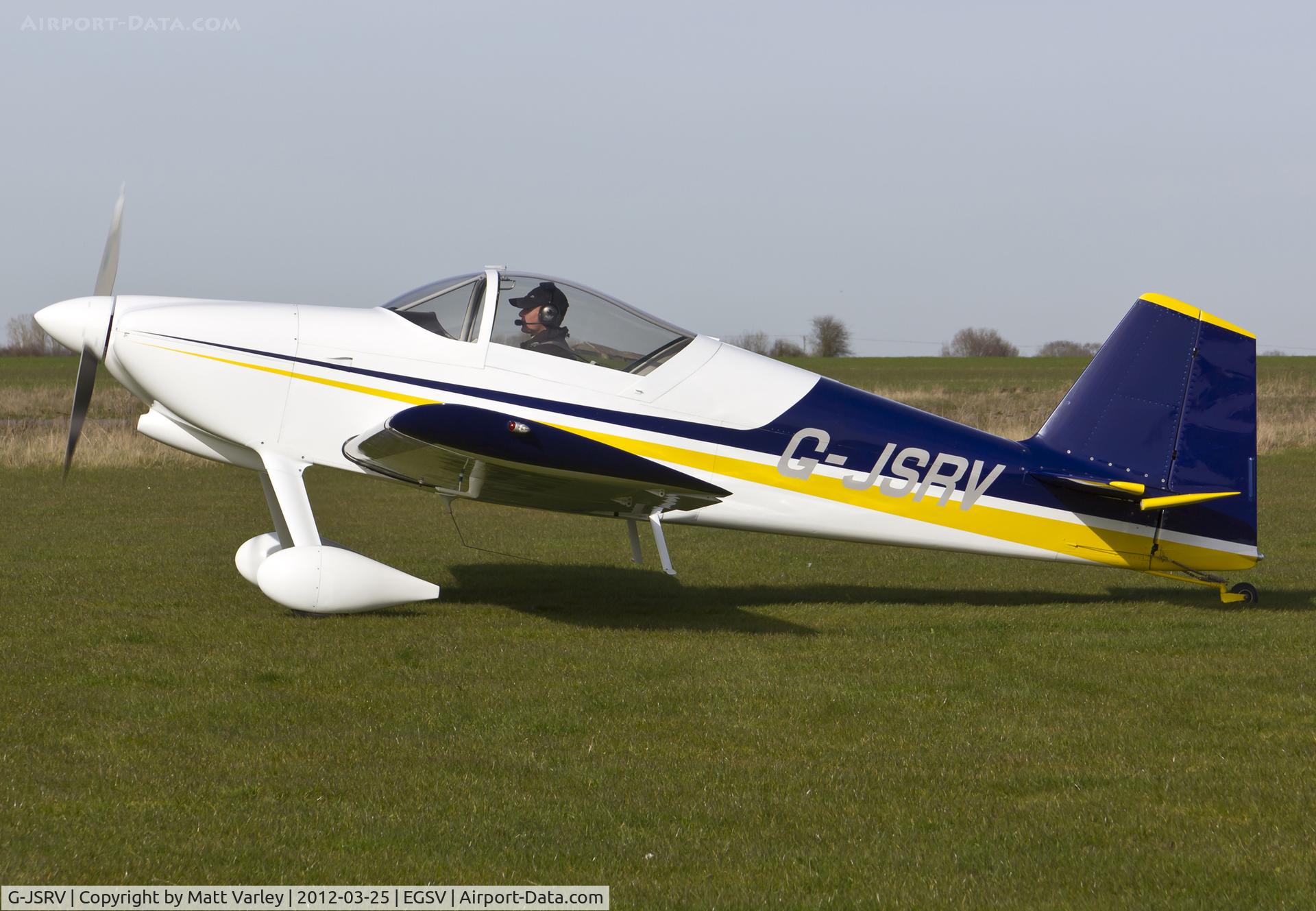 G-JSRV, 2006 Vans RV-6 C/N PFA 181A-14407, About to depart the fly in.