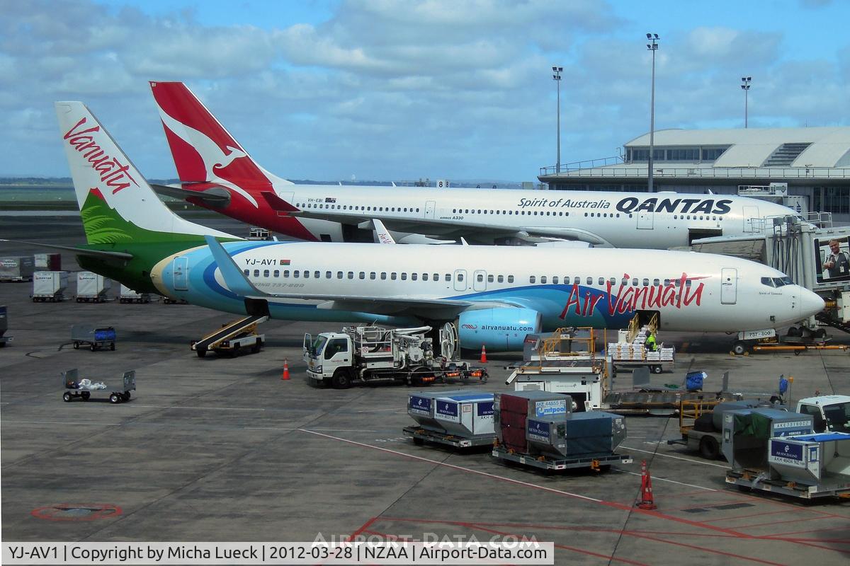 YJ-AV1, 2007 Boeing 737-8Q8 C/N 30734, At Auckland
