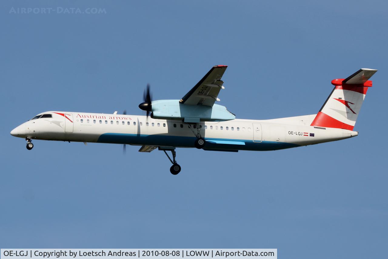 OE-LGJ, 2005 De Havilland Canada DHC-8-402Q Dash 8 C/N 4104, named 