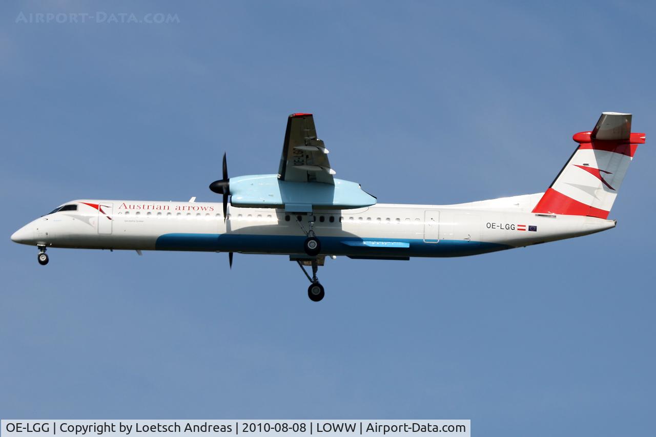 OE-LGG, 2002 De Havilland Canada DHC-8-402Q Dash 8 C/N 4074, Austrian Arrows