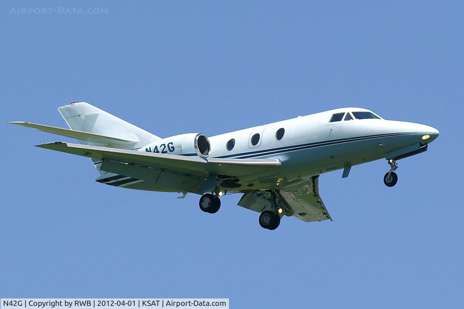 N42G, 1974 Dassault Falcon 10 C/N 20, On approach 12R