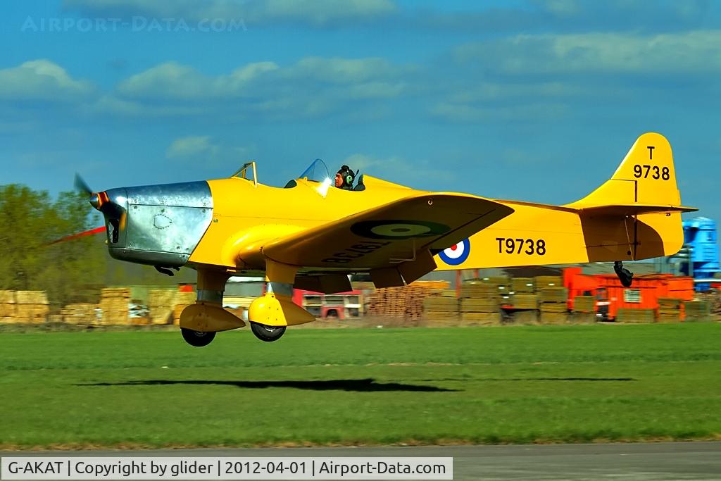 G-AKAT, 1940 Miles M14A Hawk Trainer 3 C/N 2005, Cliff at the helm again