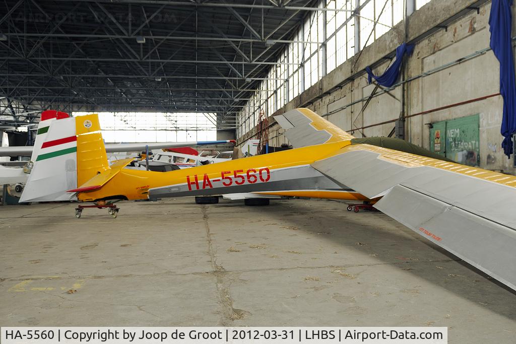 HA-5560, 1988 Rubik R-26SU Góbé 82 C/N AA800063, in the hangar at Budaörs