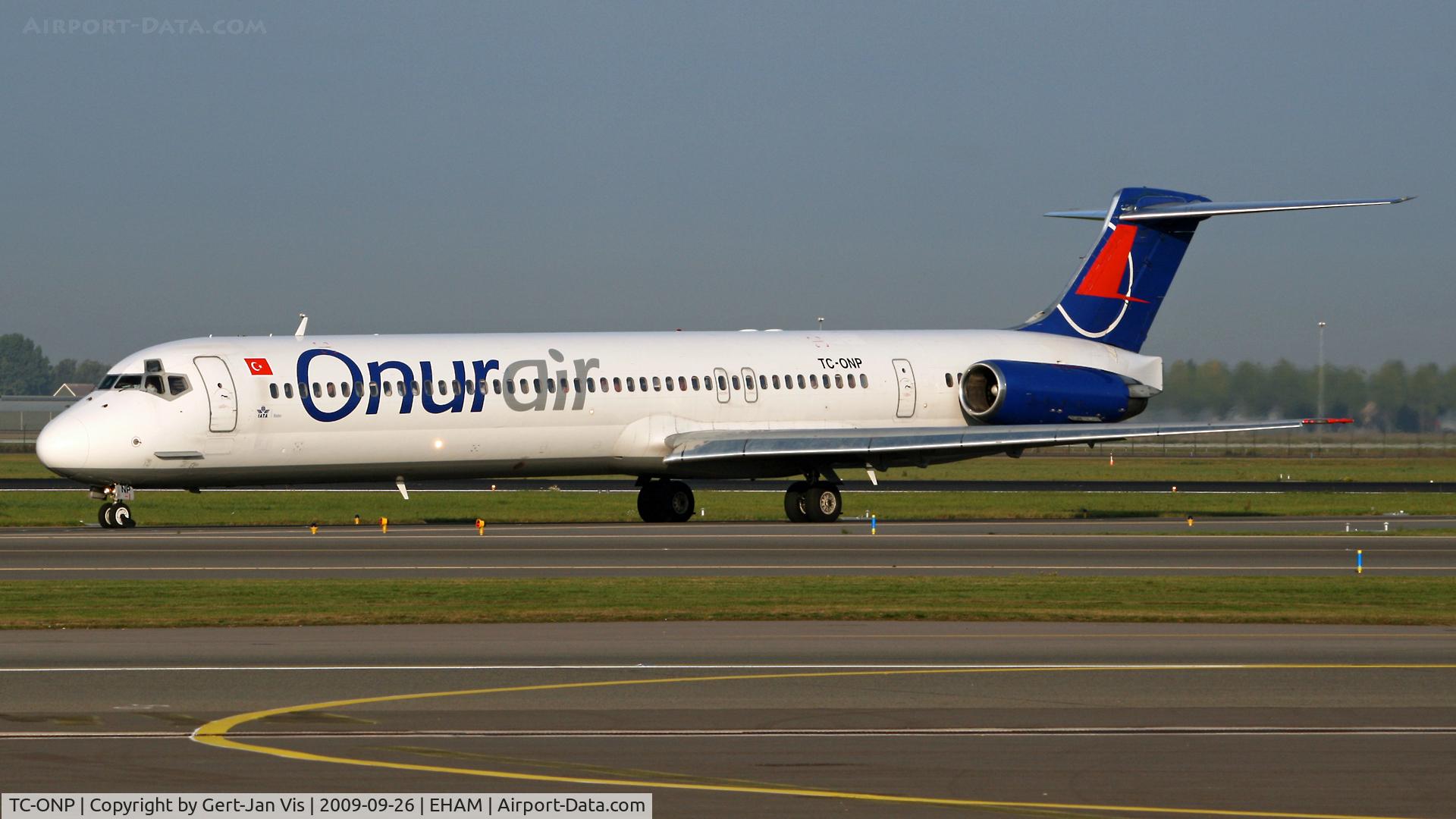 TC-ONP, 1997 McDonnell Douglas MD-88 C/N 53549, just left rw18C