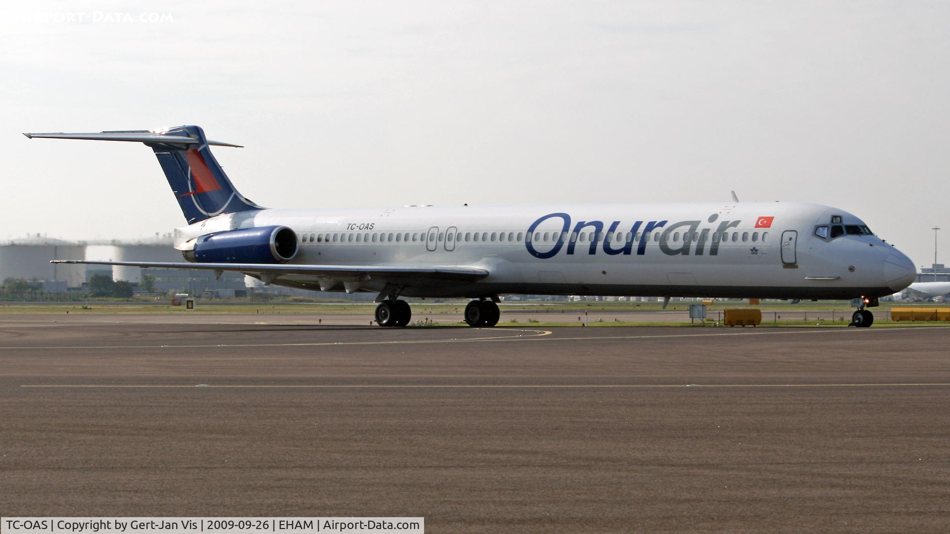 TC-OAS, 1994 McDonnell Douglas MD-83 (DC-9-83) C/N 53465, Not a regular visitor at AMS
