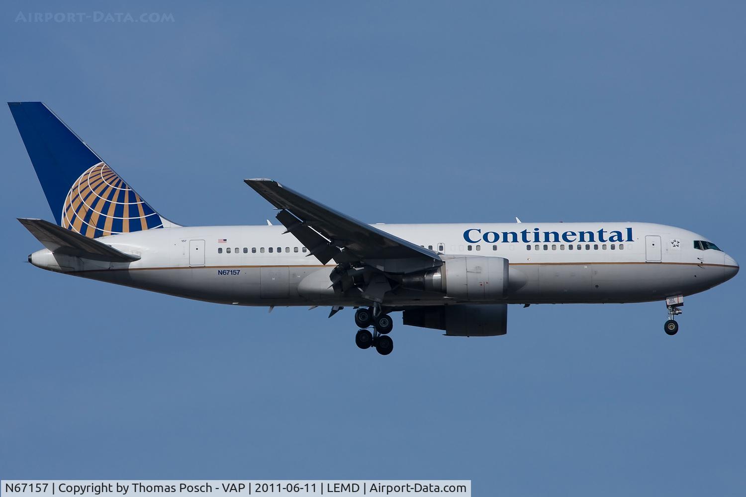 N67157, 2001 Boeing 767-224 C/N 30436, Continental Airlines
