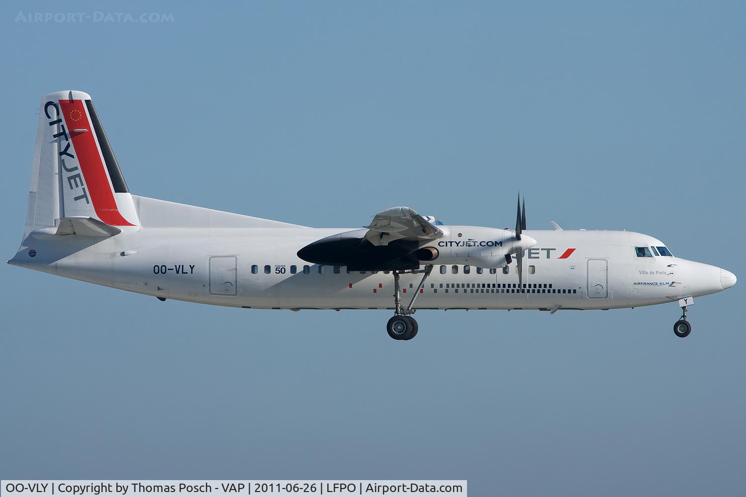 OO-VLY, 1990 Fokker 50 C/N 20181, CityJet