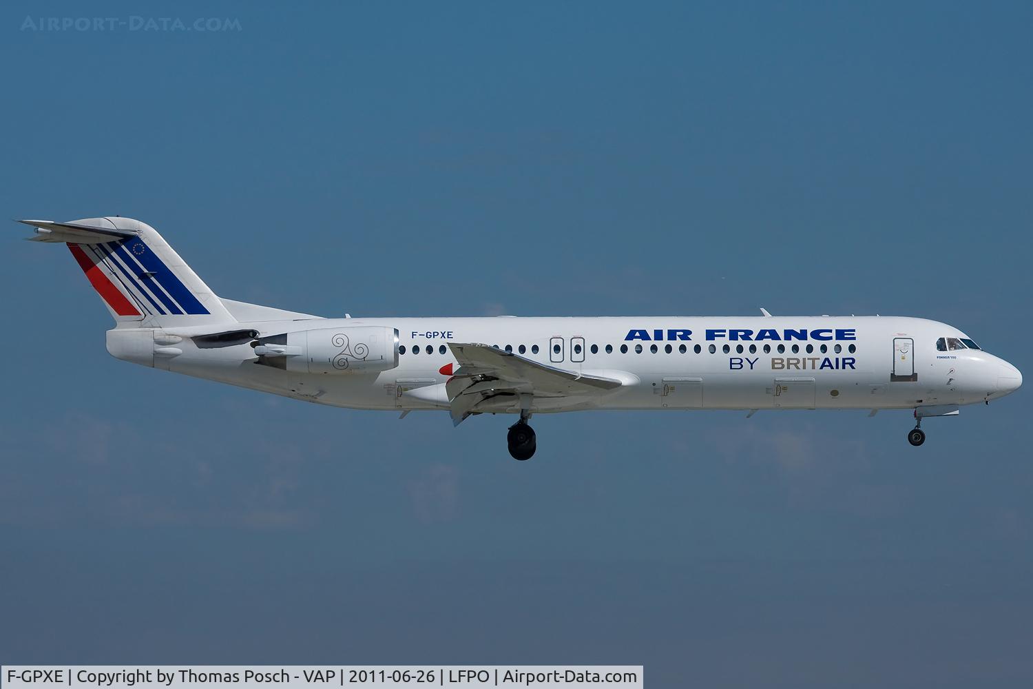 F-GPXE, 1995 Fokker 100 (F-28-0100) C/N 11495, Air France