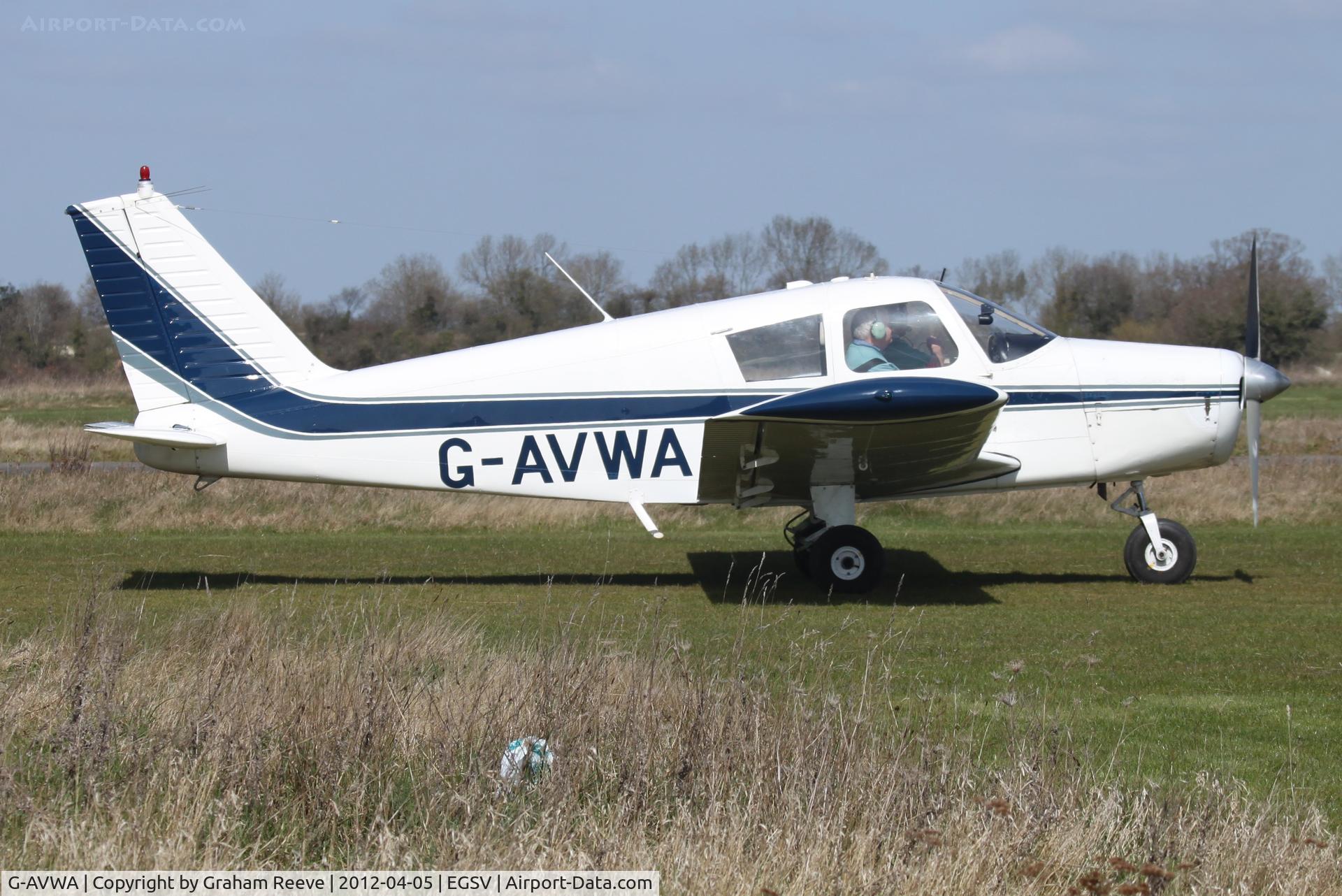 G-AVWA, 1967 Piper PA-28-140 Cherokee C/N 28-23660, Just landed.