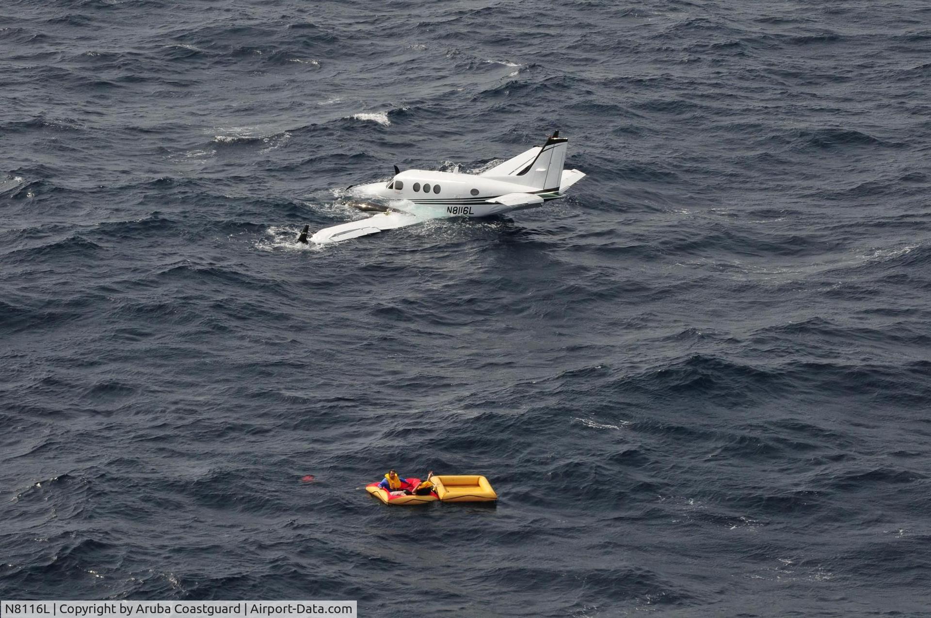 N8116L, Hawker Beechcraft Corp C90GTI King Air C/N LJ-2042, Plane was ditched 04/03/2012, out of fuel