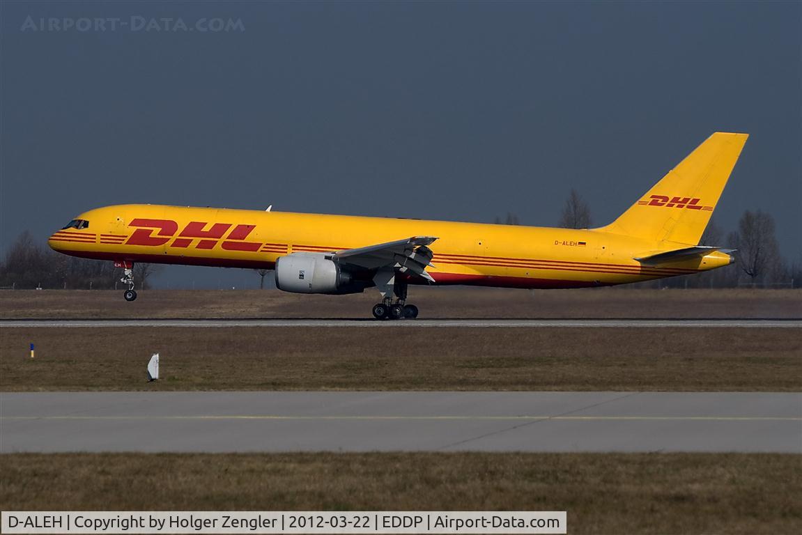D-ALEH, 1986 Boeing 757-236/SF C/N 23492, Touch down in pretty sunshine on rwy 26R ....