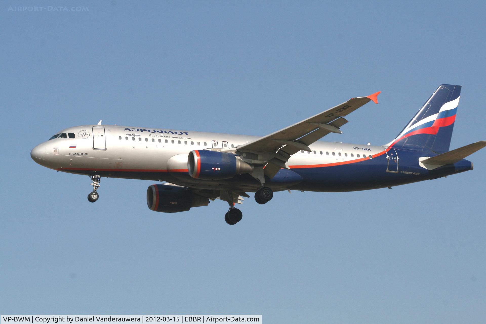 VP-BWM, 2004 Airbus A320-214 C/N 2233, Arrival of flight SU235 to RWY 25L