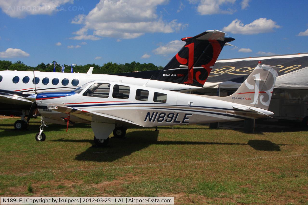 N189LE, 2011 Beech G36 Bonanza C/N E-3957, This aircraft was on show at Sun'n Fun 2012